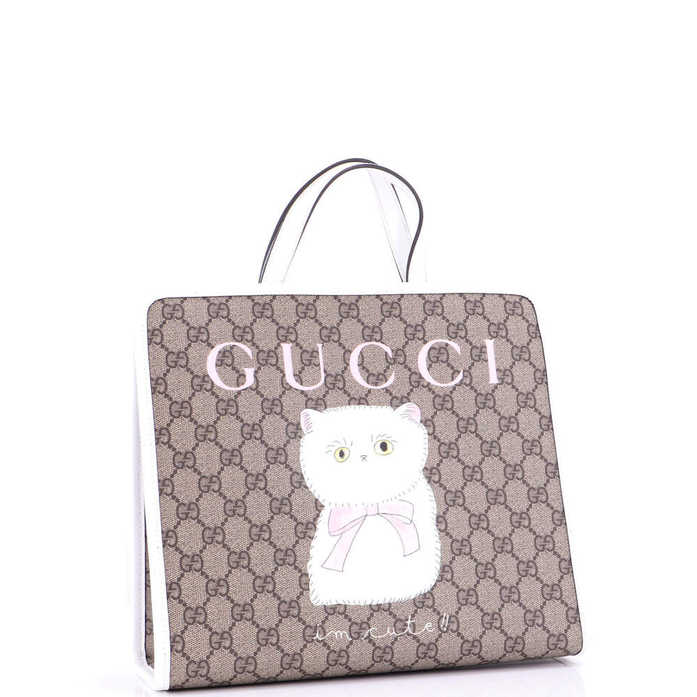 Gucci Medium Children's Tote Printed GG Coated Canvas with Leather - Picture 2 of 10